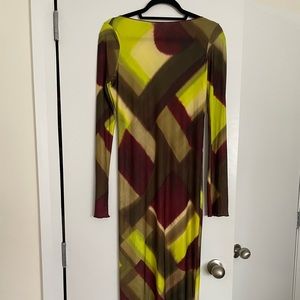 Zara Abstract Maxi Dress